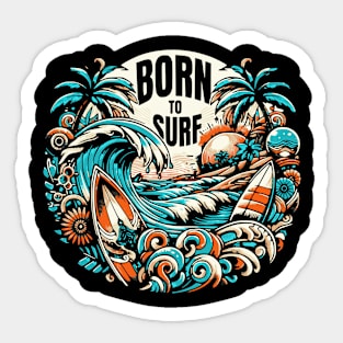 Born to surf Sticker